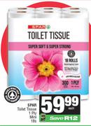 Spar Toilet Tissue 1 Ply Mini-18s