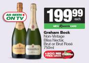 Graham Beck Non Vintage Bliss Nectar,Brut Or Brut Rose-750ml Each