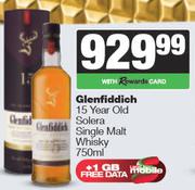 Glenfiddich 15 Year Old Solera Single Malt Whisky-750ml
