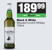 Black & White Blended Scotch Whisky-750ml