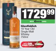 Glenfiddich 18 Year Old Single Malt Whisky-750ml