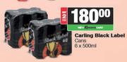 Carling Black Label Cans-For 2 x 6 x 500ml