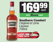 Southern Comfort Original Or Lime Liqueur-750ml