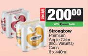 Strongbow Premium Apple Cider Cans-For 2 x 6 x 440ml