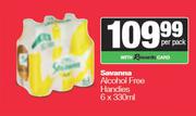 Savanna Alcohol Free Handies-6 x 330ml