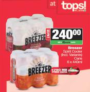 Breezer Spirit Cooler Cans-For 2 x 6 x 440ml