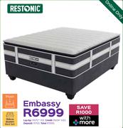 Restonic Embassy 152cm Queen Bed Set