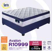 Serta Avalon 152cm Queen Bed Set
