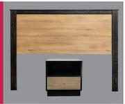 Lydia Queen Headboard Black Oak