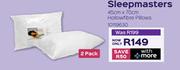 Sleepmasters 45cm x 70cm Hollowfibre Pillows 2 Pack