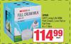 Spar UHT Long Life Milk Full Cream, Low Fat Or Fat Free-6 x 1L