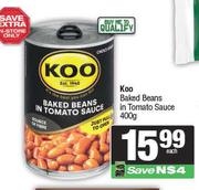 Koo Baked Beans In Tomato Sauce-400g