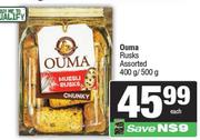 Ouma Rusks Assorted-400g/500g Each