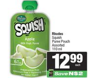 Rhodes Squish Puree Pouches Assorted-110ml Each