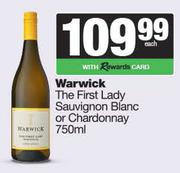 Warwick The First Lady Sauvignon Blanc Or Chardonnay-750ml Each
