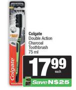 Colgate Double Action Charcoal Toothbrush-75ml Each