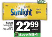 Sunlight Laundry Soap Bar-400g/500g Per Pack