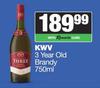 KWV 3 Year Old Brandy-750ml