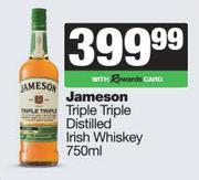 Jameson Triple Triple Distilled Irish Whisky-750ml