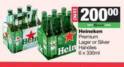 Heineken Premium Lager Or Silver Handies-For 2 x 6 x 330ml