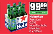 Heineken Premium 0.0% Non Alcoholic Handies-6 x 330ml