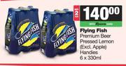 Flying Fish Premium Beer Pressed Lemon Handies-For 2 x 6 x 330ml