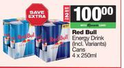 Red Bull Energy Drink Cans-For 2 x 4 x 250ml