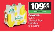 Savanna 0.0% Alcohol Free Handies-6 x 330ml