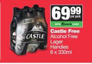 Castle Free Alcohol Free Lager Handies-6 x 330ml