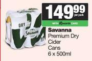 Savanna Premium Dry Cider Cans-6 x 500ml