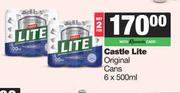 Castle Lite Original Cans-For 2 x 6 x 500ml