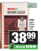 Spar Light Brown Sugar-2kg