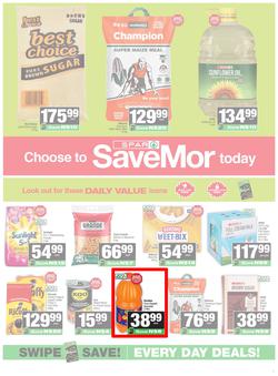 SPAR SaveMor Namibia : Choose To SaveMor Today (25 May - 07 June 2026), page 1