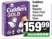 Cuddlers Gold Nappies Value Pack (Assorted Sizes)-Each