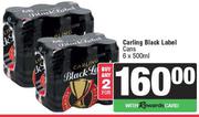 Carling Black Label Cans-For Any 2 x 6 x 500ml