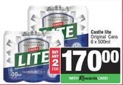 Castle Lite Original Cans-For Any 2 x 6 x 500ml