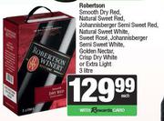 Robertson Smooth Dry Red,Johannisberger Sweet Red,White,Golden Nectar,Crisp White Or Extra Light-3L