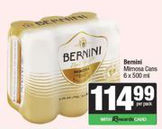 Bernini Mimosa Cans-6 x 500ml Per Pack