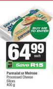 Parmalat Or Melrose Processed Cheese Slices-400g Each
