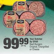 Your Butcher By Spar Beef Burgers (Original, Chargrilled Or Cheese)-Per Kg