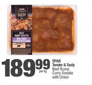 Spar Tender & Tasty Beef Rump Curry Sosatie With Onion-Per Kg