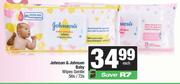 Johnson & Johnson Baby Wipes Gentle-56s/72s