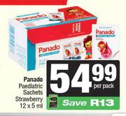 Panado Paediatric Sachets Strawberry-12 x 5ml Per Pack