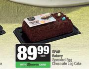 Spar Bakery Speckled Egg Chocolate Log Cake-Each