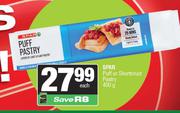 Spar Puff Or shortcrust Pastry-400g Each