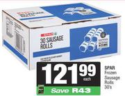 Spar Frozen Sausage Rolls-30's Pack