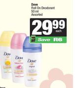 Dove Roll On Deodorant Assorted-50ml