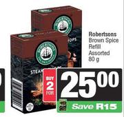 Robertsons Brown Spice Refill Assorted-For 2 x 80g