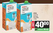 Spar Low Fat Lactose Free Milk-For 2 x 1Ltr