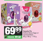 Sweetie Pie Hollow Choco Eggs Pr Caramel Bears-95g/90g/110g Each